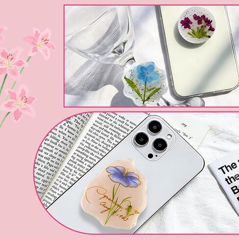 Phone Grip Resin Mold and 10 Blank Phone Socket Holders, Silicone Molds for DIY Badge Reel Phone Stands in Saudi Arabia