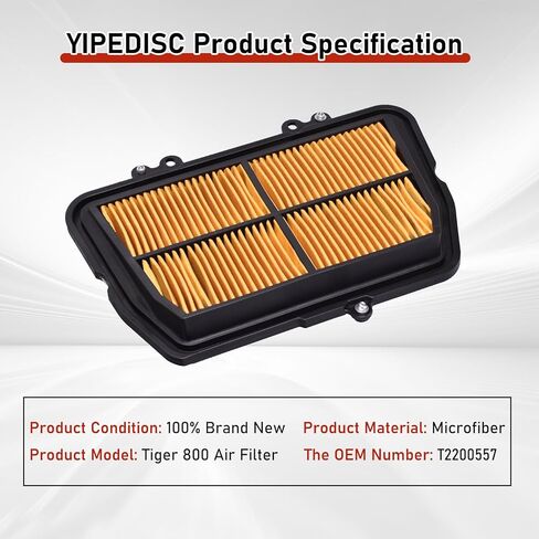 6501 Air Filter T2200557 Fit for Triumph Tiger 800 2011-2016 for Tiger 800 XC/XCA/XCX 2011-2017 for Tiger 800 XR/XRT/XRX 2015-2017 for Tiger 800 XR/XRX/XRT/XCX/XCA 2019-2020 in Kuwait