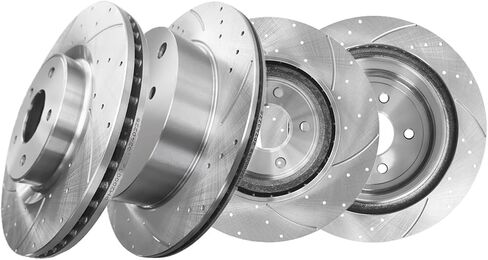 PM مجموعة السيارات من 4 الجبهة 320mm-الخلفي 308mm حفر مشقوق قرص فرامل الدوارات استبدال ل 2015-2023 نيسان مورانو in Kuwait