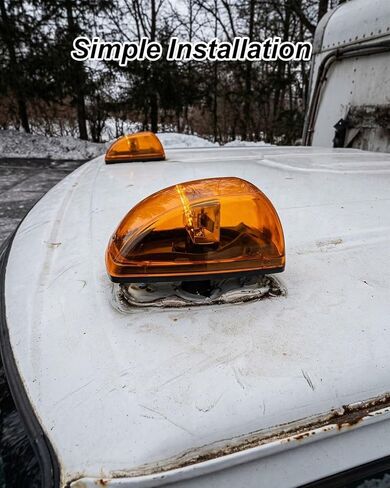Amber Cab Roof Top Marker Lights Fit for Freightliner Century Columbia FLD Series Heavy Duty Trucks, 6LED Waterproof Top Lights Replace 22-51942-000 2251942000 22 51942 000, 5Pcs in Saudi Arabia