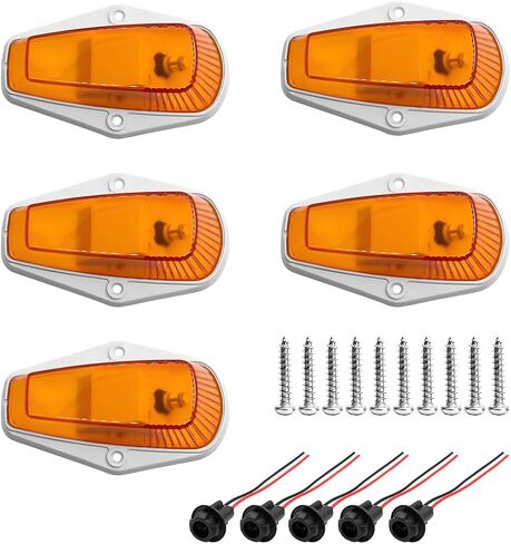 5PCS Truck LED Cab Marker Light, 12V Front Top Roof Running Lamp Assembly, Bright Top Clearance Signal Running Light, Compatible with F150 F250 F350 Super Duty Pickup Trucks in Kuwait