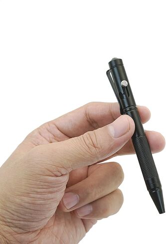 Mini Bolt Action Pen, Ultra-Portable EDC Pen for Smooth Writing & Fidget Fun, CNC Aluminum Pocket Pen with 360° Adjustable Clip, Includes 2 Spare Refills & Gift Pouch (Black) in Saudi Arabia