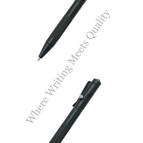 Mini Bolt Action Pen, Ultra-Portable EDC Pen for Smooth Writing & Fidget Fun, CNC Aluminum Pocket Pen with 360° Adjustable Clip, Includes 2 Spare Refills & Gift Pouch (Black) in Saudi Arabia