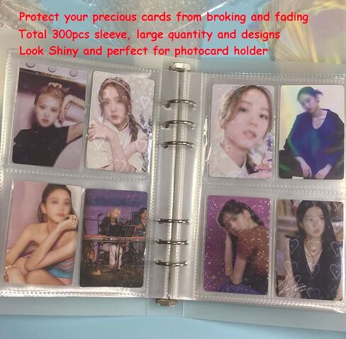 600 Pcs Kpop Photocard Sleeves Laser Flashing Holographic Card Sleeves Trading Card Protector for Photocard Mini Polaroid Kpop Photo Cards (12Styles) in Saudi Arabia