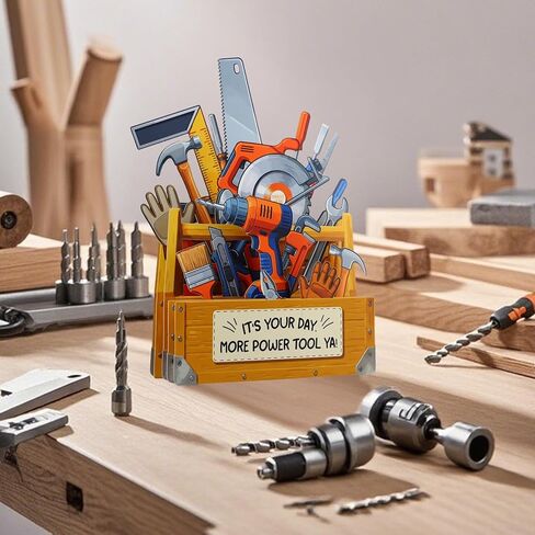 FaCraft Fathers Day Card - Handmade 3D Pop Up Toolbox Musical Dad Birthday Card with 32s Music & Lights with Blank Insert, Envelope, Seal, 2 Interchangeable Ruler Tags for Handyman Dad & Husband in Saudi Arabia