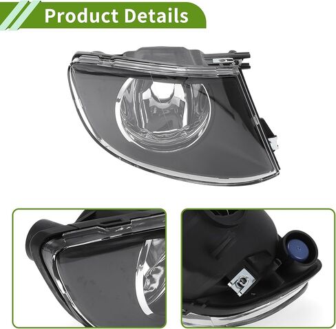 No.63176937466 شواية مصابيح الضباب لسيارات BMW 3 Series 2007-2011 واضحة ، أسود يمين الجبهة السفلى الوفير الضباب غطاء خفيف إدراج ABS 1 قطعة in Kuwait