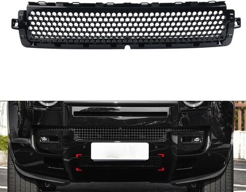 Bacar Front Bumper Lower Grille Grill Cover Front Bumper Grille Cover For Defender 90 110 130 2020-2024 in Saudi Arabia