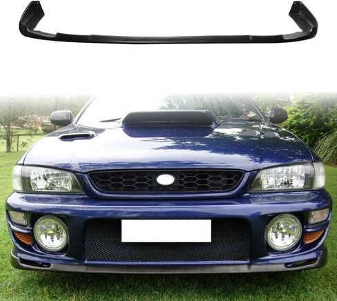 Front Bumper Lip Compatible with 1997-2001 Subaru Impreza, Unpainted Black STI Style Polyurethane Front Lower Chin Spoiler Protector, 1 PC in Saudi Arabia