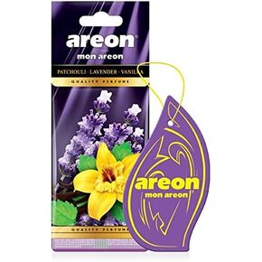 AREON MON I معطر هواء للسيارة معلق بتصميم عصري I باتشولي لافندر فانيليا (عبوة من 3 قطع) in Kuwait