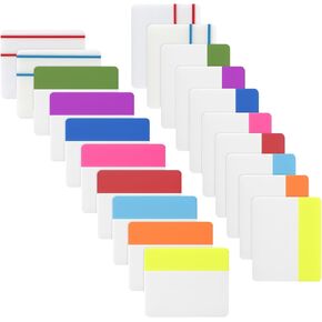 400-Count 2-Inch Colored Index Tabs – Reusable Sticky Page Markers, Writable & Repositionable Flags for Books, Notebooks, Binders & Folders – 20 Sets in 20 Vibrant Colors in Kuwait