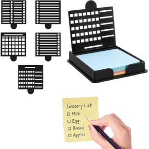 A Set Of Sticky Note Holder,Post It Note Holder,Containing 5 Different Templates And 1 Sticky Note Sticky Note Stencil,Sticky Note Dispenser,Sticky Note Organizer,Suitable For A Home Office To-Do List in Saudi Arabia