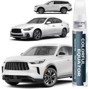 Car Touch up Paint(QAK Glacier White) Compatible with INFINITI, Car Paint Pen Scratch Repair Two-In-One Touch Up Paint, Premium Car Scratch Remover for Deep Scratches in Saudi Arabia