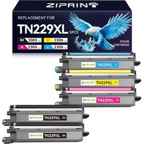 ZIPRINT TN229 TN229XL Toner Cartridges Compatible Replacement for Brother MFC-L3780CDW Toner Cartridges MFC-L3720CDW HL-L3280CDW HL-L3220CDW HL-L3300CDW HL-L3295CDW Printer (TN229XL 5 Pack) in Saudi Arabia