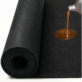 Heavy Duty Oil Spill Mat for Garage Floor, Extra Thick Absorbent with Anti-Slip Rubber Backing, Reusable Under Car Leak Pad (7.9" x16FT) in Saudi Arabia