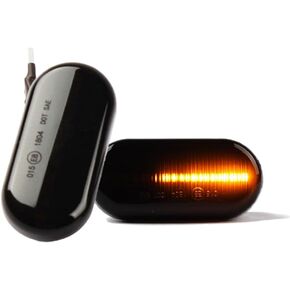 AJHLJ® 2 قطعة LED علامة جانبية ديناميكية مصباح إشارة الانعطاف لنيسان 350Z Z33 فرونتير D40 مكعب Z11 Latio C11 Xterra Pathfinder R51 ضوء إشارة الانعطاف (أسود) in Kuwait