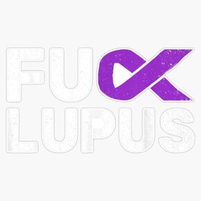 Magnet Fuck Lupus Lupus Awareness Month Purple Ribbon Magnetic Vinyl Sticker 5" in Kuwait