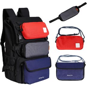 FLYINGFOX Men's and Women's Detachable Outdoor Sports and Casual Backpack with Laptop Compartment, Ideal for Daily Commuting, Outdoor Activities and School （black） in Saudi Arabia
