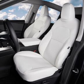 Car Seat Covers for Tesla Model Y seat Cover 2025 2026 Juniper Full Set Custom Front & Back Seat Protector Accessories Breathable Easy to Clean White in Saudi Arabia