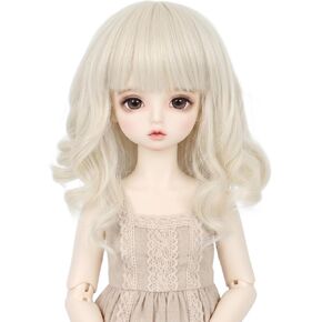 Missuhair 7-8inch (for 17CM-19CM's head) 1/4 Bjd Doll Wig Synthetic Short Doll Hair Handmade Accessories in Saudi Arabia
