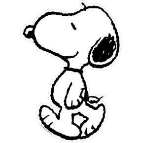 CafePress Snoopy Walking Left Large Die Cut Sticker, 8.75" x 8.75" Matte Finish in Saudi Arabia