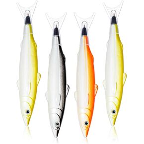 4 Pcs Novelty Fish Pens Creative Fish Ballpoint Pen Cute Fishing Decoration Pens Fishing Party Favors Decorations Pen With Black Ink for Ocean Themed Party Favors Office in Saudi Arabia