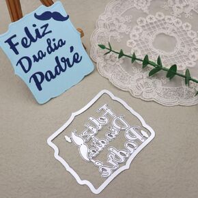 Español Feliz PAPA Die Cuts for Card Making Spanish Metal Cutting Dies for DIY Paper Scrapbooking Decor Embossing Crafts in Saudi Arabia
