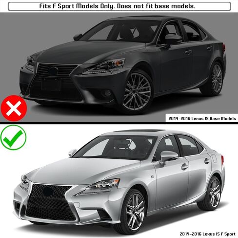 Front Bumper Lip Compatible with 2014-2016 Lexus IS250 IS300 IS350 F Sport, Matte Black PP Front Lip Splitters Chin Spoiler Polypropylene by IKON MOTORSPORTS, 2015 in Kuwait