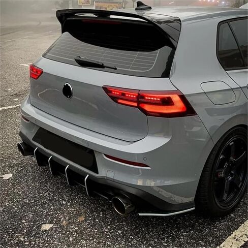 Compatible for VW Golf 8 MK8 GTI 2020-2024 Rear Bumper Diffuser Splitters Spoiler Lip Maxton Gloss Black Body Kit in Saudi Arabia