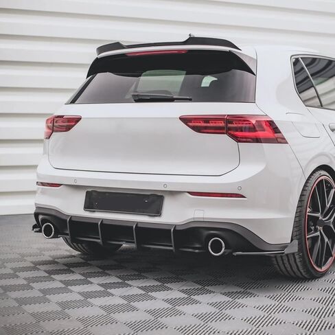 Compatible for VW Golf 8 MK8 GTI 2020-2024 Rear Bumper Diffuser Splitters Spoiler Lip Maxton Gloss Black Body Kit in Saudi Arabia