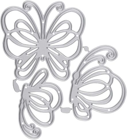 3 Pcs Butterfly Dies for Card Making,Butterfly Cutting Die Butterflies Metal Cutting Dies for DIY Scrapbooking Embossing Photo Album Paper Crafting in Kuwait