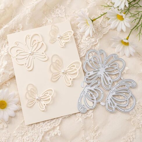 3 Pcs Butterfly Dies for Card Making,Butterfly Cutting Die Butterflies Metal Cutting Dies for DIY Scrapbooking Embossing Photo Album Paper Crafting in Kuwait