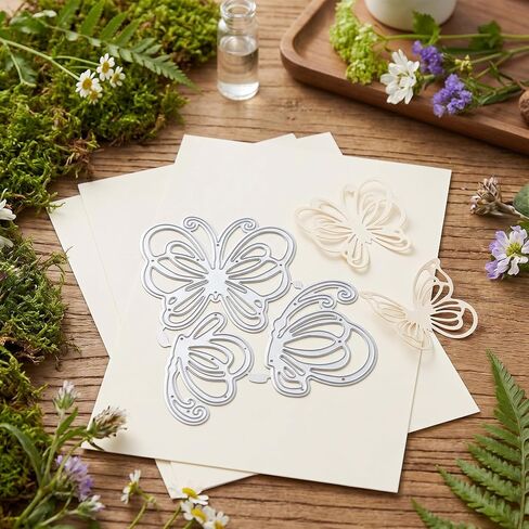 3 Pcs Butterfly Dies for Card Making,Butterfly Cutting Die Butterflies Metal Cutting Dies for DIY Scrapbooking Embossing Photo Album Paper Crafting in Kuwait