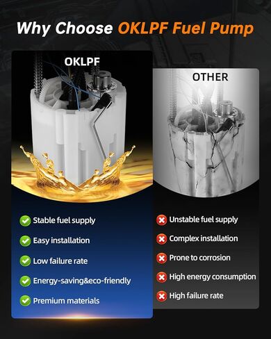 مجموعة وحدة مضخة الوقود الكهربائية OKLPF متوافقة مع 2008 2009 2010 2011 2012 2013 2014 Chevy Tahoe 2008-2014 GMC Yukon V8 5.3L 6.2L، 2009-2014 Cadillac 6.2L V8، استبدال E3768M SP6107M in Kuwait