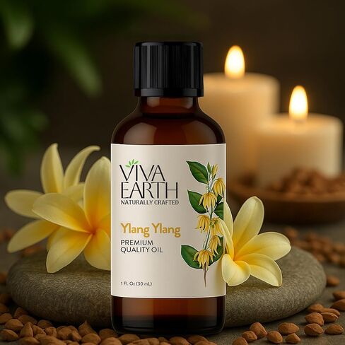 Ylang Ylang Essential Oil – Premium Quality Ylang Ylang Oil for Diffusers, Aromatherapy, Massage, DIY Aromatic Blends, Soap & Candle Making – with Dropper, 1 Fl Oz in Saudi Arabia