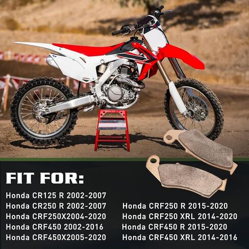 LOCOPOW Brake Pads for Honda CRF450R CRF450X CRF250R CR250 CRF250X CRF450 CRF250 CR250R CR125 CR125R, Front and Rear Sintered Metal in Kuwait