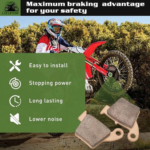 LOCOPOW Brake Pads for Honda CRF450R CRF450X CRF250R CR250 CRF250X CRF450 CRF250 CR250R CR125 CR125R, Front and Rear Sintered Metal in Kuwait