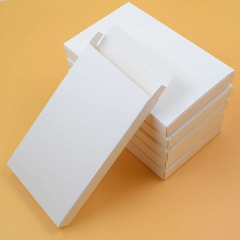 Cuyacili 24pcs Gift Wrap Packaging Present Boxes White Cardboard Reusable DIY Paper Box Foldable Rectangle Flat Packaging Boxes for Party Wedding Birthday Anniversary (6 * 3.5 * 0.6in) in Saudi Arabia