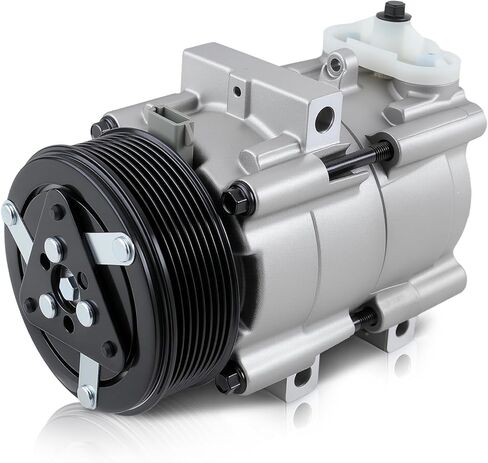 AUTOKAY AC Compressor with w/Clutch Fit for Ford F-150 1997-2001, F-250 F-350 F-450 F-550 Super Duty 1999-2007, Excursion 2003-2005, Lincoln Blackwood 2002, 4.6L, 5.4L, 6.0L, 6.8L, Replace 19192389 in Kuwait
