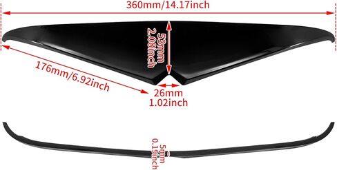Motorcycle Headlight Eyebrows Sticker Black Headlamp Eyebrow Eyelids Upper Tip Trim Decoration Cover Visor Decoration Fit for Harley Road Glide 2015-later in Kuwait