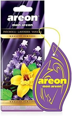 AREON MON I معطر هواء للسيارة معلق بتصميم عصري I باتشولي لافندر فانيليا (عبوة من 3 قطع) in Kuwait
