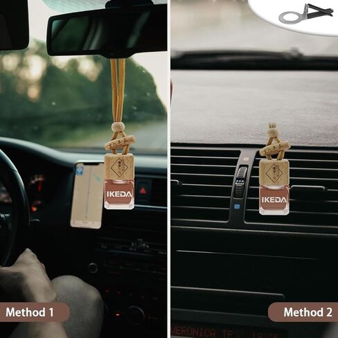 ikeda fragrance Car Air Freshener | Long-Lasting Coffee Aromas | Car Scent Hanging with Vent Clip | Odor Eliminator Deodorizer for Automotive Women Men (Square-Coffee) in Kuwait