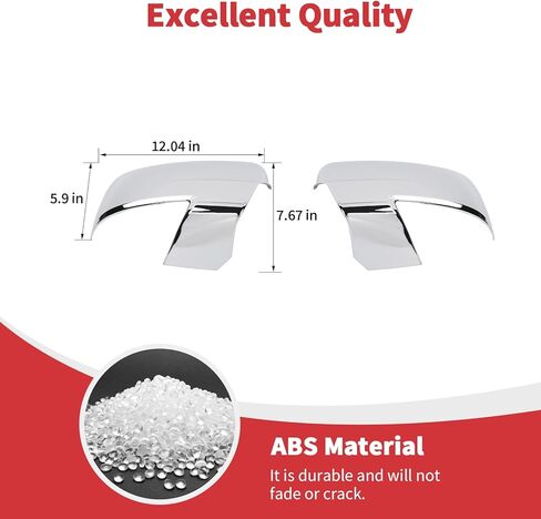 Linskip Driver and Passenger Side Mirror Covers Compatible with 2009-2018 RAM 1500 & 2019-2024 RAM 1500 Classic with Turn Signal Light Cutout, Door Mirror Bezel Caps Chrome in Kuwait
