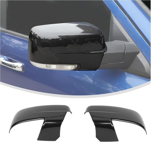 Linskip Driver and Passenger Side Mirror Covers Compatible with 2009-2018 RAM 1500 & 2019-2024 RAM 1500 Classic with Turn Signal Light Cutout, Door Mirror Bezel Caps Chrome in Kuwait