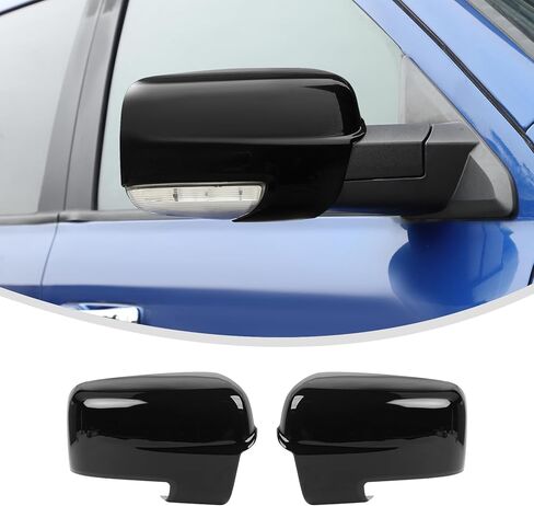 Linskip Driver and Passenger Side Mirror Covers Compatible with 2009-2018 RAM 1500 & 2019-2024 RAM 1500 Classic with Turn Signal Light Cutout, Door Mirror Bezel Caps Chrome in Kuwait