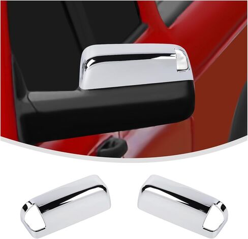 Linskip Driver and Passenger Side Mirror Covers Compatible with 2009-2018 RAM 1500 & 2019-2024 RAM 1500 Classic with Turn Signal Light Cutout, Door Mirror Bezel Caps Chrome in Kuwait