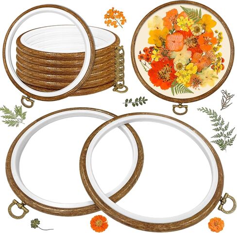 6 Pcs Embroidery Hoop Frame Set, Circle Hoop Ring Cross Stitch Hoop for Embroidery, Cross Stitch, Needlework, Art Craft Handy Sewing and Christmas Decoration (Size-6") in Saudi Arabia