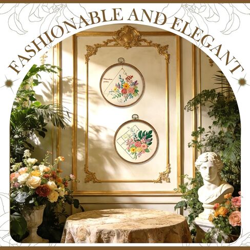 6 Pcs Embroidery Hoop Frame Set, Circle Hoop Ring Cross Stitch Hoop for Embroidery, Cross Stitch, Needlework, Art Craft Handy Sewing and Christmas Decoration (Size-6") in Saudi Arabia