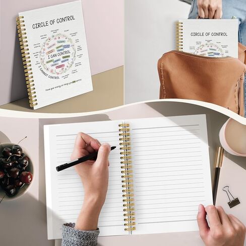 YLZlhb Mental Health Spiral Notebook Journal, Circle of Control Therapy Notebooks for Note Taking, Inspirational Gifts for Women, Therapy Therapist Gifts Hardcover Spiral Journal 5.5x8.3 Inches in Kuwait