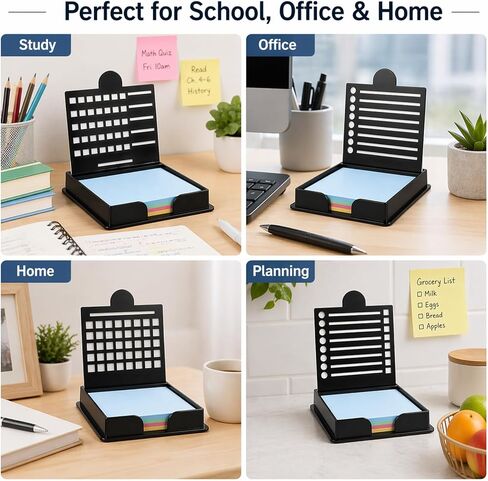 A Set Of Sticky Note Holder,Post It Note Holder,Containing 5 Different Templates And 1 Sticky Note Sticky Note Stencil,Sticky Note Dispenser,Sticky Note Organizer,Suitable For A Home Office To-Do List in Saudi Arabia