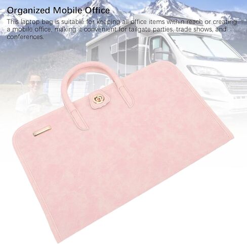 Buachois PU Leather Laptop Sleeve Case, Portable Protective Computer Bag Cover with Heat Dissipation for Office Travel Meeting Business Use 13 14 15 16 Inch in Kuwait